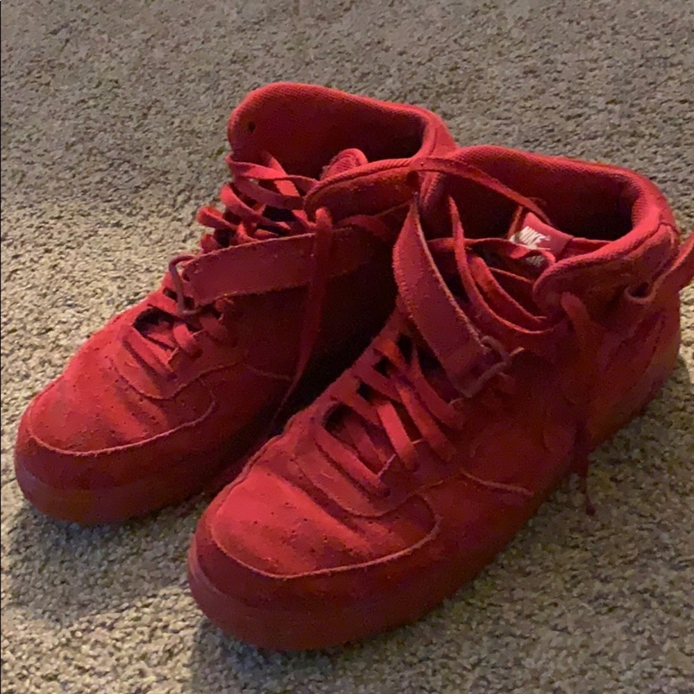 High Top Red Nike Air